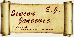 Simeon Jančević vizit kartica